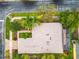 Bird's eye view of home featuring meticulous landscaping, hardscape, and a screened patio at 100 Ventana Dr, Kissimmee, FL 34759