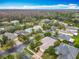 Stunning aerial view showcases homes with mature trees and landscaping in a desirable neighborhood at 100 Ventana Dr, Kissimmee, FL 34759