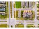 Overhead shot of charming home and lot with a fenced backyard and neatly landscaped lawn at 2800 Cello Ln, Kissimmee, FL 34741