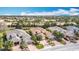 Aerial view of a residential area with attractive houses, paved driveways, and lush landscaping at 3438 Fallbrook Dr, Kissimmee, FL 34759