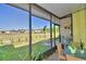 Inviting screened-in patio features a beautiful view of the expansive green backyard at 500 Monroe Cir, Davenport, FL 33896