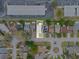 Aerial top-down view shows house and neighborhood at 623 Lake Dexter Cir, Winter Haven, FL 33884