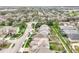 Expansive aerial neighborhood view showcasing manicured lawns, mature trees, and sidewalks winding through the community at 6974 Trellis Vine Loop, Windermere, FL 34786