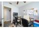Bedroom featuring a ceiling fan, laminate floor, and a double window at 1006 San Domingo Rd, Orlando, FL 32808
