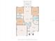 Detailed floor plan showcasing layout of bedrooms, living areas, kitchen, and garage at 1238 James Ln, Kissimmee, FL 34759