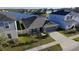 Aerial view of home with lake view and fenced yard at 1524 Venice Ln, Davenport, FL 33896