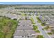 Aerial view of a residential area with ponds and homes at 806 Via Como St, Poinciana, FL 34759