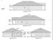 Blueprint of a single-Gathering home showcasing the left, right, front, and rear side elevations with detailed measurements at 1324 Kory St, Kissimmee, FL 34741