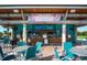 The Oasis Tiki Bar features vibrant seating around tables with views of televisions in a shaded outdoor space at 1646 Moon Valley Dr, Davenport, FL 33896