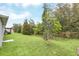 Expansive backyard with lush green grass and mature trees at 1877 River Crest Ave, St Cloud, FL 34771