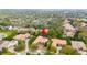Majestic aerial shot displaying the house, surrounded by verdant greenery and upscale homes at 11856 Vinci Dr, Windermere, FL 34786