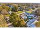Aerial view of home with pool surrounded by mature trees at 1205 Wisconsin Ave, St Cloud, FL 34769