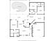 Detailed floor plan showcasing the layout of the bedrooms, kitchen, living room, and outdoor spaces at 243 Competition Dr, Kissimmee, FL 34743