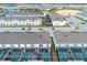 Overhead shot of multiple townhomes, each featuring a private screened-in pool area at 281 Jetty Way, Davenport, FL 33897