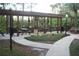Outdoor picnic area with tables, benches, and a wooden pergola providing shade at 5160 Conroy Rd # 1414, Orlando, FL 32811
