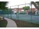 Community tennis courts for residents with fencing all around and walkway on the side at 5160 Conroy Rd # 1414, Orlando, FL 32811