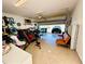Spacious garage with an open door, offering ample storage and parking space at 8628 Dufferin Ln, Orlando, FL 32832