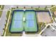Aerial view of the community tennis and basketball courts at 10414 Folly Beach Rd, Orlando, FL 32827
