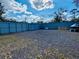 Spacious backyard area featuring a metal fence and gravel, offering potential for customization and outdoor activities at 18633 14Th Ave, Orlando, FL 32833