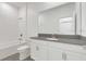 Bright bathroom with tile flooring, white cabinets, and a tub and shower combo at 2884 Nottel Dr, St Cloud, FL 34772