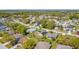 This aerial view highlights a tranquil neighborhood dotted with homes, green trees, and neatly kept lawns at 410 Lark Ct, Kissimmee, FL 34759