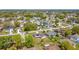 Neighborhood aerial view of single Gathering homes with mature trees and well-maintained lawns under a sunny, blue sky at 410 Lark Ct, Kissimmee, FL 34759