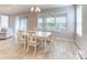 Bright dining room featuring a chandelier and a sliding glass door offering an outdoor view at 461 Treviso Dr, Poinciana, FL 34759