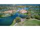 Aerial view of the Village Center in Solivita highlighting the shopping, dining and recreation at 461 Treviso Dr, Poinciana, FL 34759