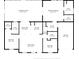 Layout of house with primary bedroom, living room, kitchen, and screened porch at 602 N Delmonte Ct, Kissimmee, FL 34758