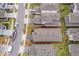 Aerial view of a home within a residential community, outlined in red for emphasis at 7848 Somersworth Dr, Kissimmee, FL 34747