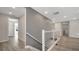 Upstairs hallway featuring modern design, recessed lighting, and access to various rooms at 7921 Jacks Club Dr, Kissimmee, FL 34747