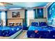 This stylish bedroom with Star Wars theme and custom decorations will sure to impress at 9156 Wedge Dr, Davenport, FL 33896