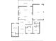 Detailed floor plan showcasing the layout of the home, including the primary bedroom, kitchen and living spaces at 401 Woodlawn Ter, Kissimmee, FL 34744