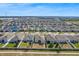 An aerial view showing the neighborhood, home and landscaped front and back yards at 485 Disa Dr, Davenport, FL 33837