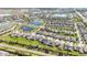 Community aerial shot displays a well-planned neighborhood with ponds, manicured lawns, and inviting streetscapes at 4918 Drawdy Ct, St Cloud, FL 34772