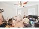 Bedroom with carpet, ceiling fan, and natural light at 7623 Excitement Dr, Reunion, FL 34747