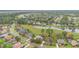 Scenic aerial view showcasing the community with houses surrounding a tranquil lake at 1686 Shadowmoss Cir, Lake Mary, FL 32746