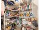 Well-stocked pantry with organized shelving for convenient storage of groceries and household items at 2941 Marlberry Ln, Clermont, FL 34714