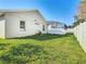 Spacious backyard with lawn, privacy fence and screened in patio area at 3123 Fairfield Dr, Kissimmee, FL 34743