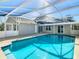 Backyard pool with screened in patio area for outdoor entertaining and relaxation at 3123 Fairfield Dr, Kissimmee, FL 34743