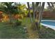 Lush backyard with a sparkling pool and tropical landscaping, perfect for outdoor enjoyment at 5019 Saint Germain Ave, Orlando, FL 32812