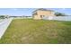Spacious backyard with lush lawn and white fence offers privacy and room for outdoor enjoyment at 2412 Country Pond Ct, St Cloud, FL 34771