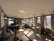 Enjoy this enclosed porch, offering tile floors, string lights, and outdoor seating at 268 Florida Pkwy, Kissimmee, FL 34743