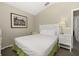 Comfortable bedroom with a full-size bed, neutral walls, and white furnishings at 4614 Falcon Ave, Kissimmee, FL 34746