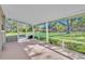 Inviting screened porch with scenic views of the lush backyard and mature trees at 495 Orange Ave, St Cloud, FL 34769