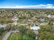 Aerial view of a residential neighborhood with tree-lined streets, well-maintained houses and green lawns at 521 Florida Ave, St Cloud, FL 34769