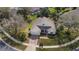 A lovely aerial perspective of a well-maintained home with a manicured lawn and mature trees at 993 Everest, Clermont, FL 34711
