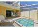 Relaxing patio with a private pool, outdoor seating, and easy access to the home's interior at 1645 Retreat Cir, Clermont, FL 34714