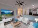 Cozy living room featuring modern décor, sleek furnishings, and an open floor plan at 204 New Providence # 10104, Davenport, FL 33897