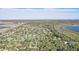 Aerial view showcasing the property's location within a lush, established neighborhood with a lake view at 3165 Maple Run, Kissimmee, FL 34744